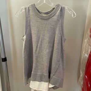 Athleta Gray Tank Top Sleeveless Boxy Relaxed Style
